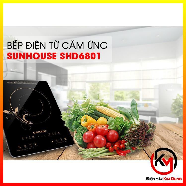 Bếp Từ Chính Hãng SUNHOUSE SHD6801, Bếp Điện Cảm Ứng Sunhouse Công Suất 2000W, Tiết Kiệm Điện - Tặng Nồi - BH 12 tháng