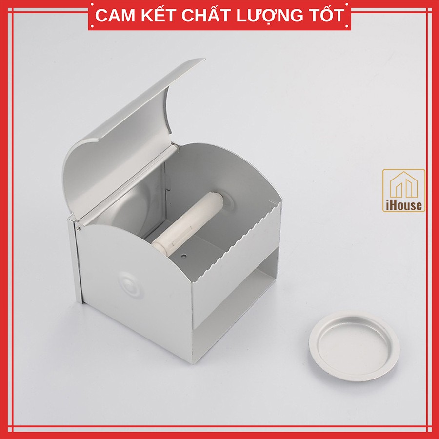 Hộp đựng giấy nhà vệ sinh treo tường hợp kim nhôm mờ, inox, sắt đen, đồng, Lô kệ treo giấy vệ sinh đa năng để điện thoại