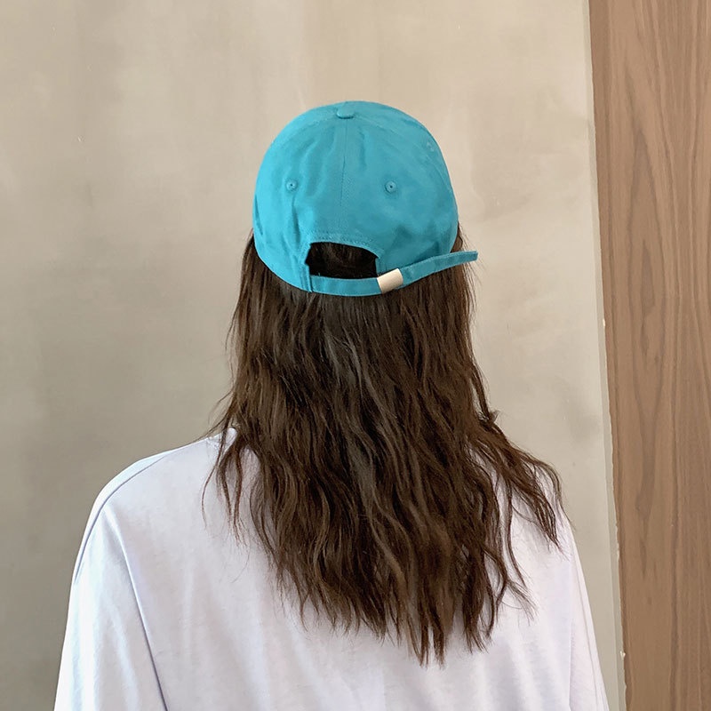Mũ lưỡi trai chất liệu cotton thêu chữ phong cách Hàn Quốc nhiều màu sắc thời trang