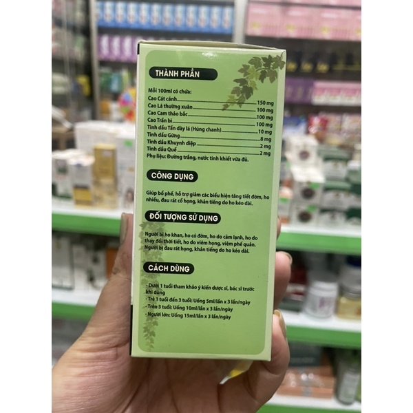 Hỗ trợ giảm biểu hiện tăng tiết đờm, ho nhiều, đau rát cổ họng- Vạn Thường Xuân Plus