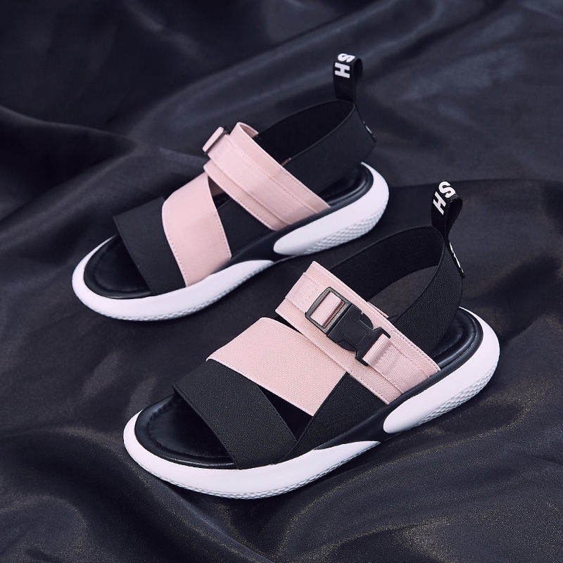 Giày Sandal Thể Thao Đế Phẳng Dày Phong Cách Hàn Quốc Mới Cho Nữ Sinh
