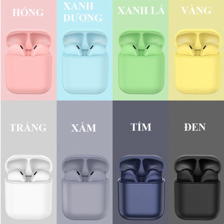 Tai nghe Inpod i12 TWS Bluetooth 5.0 cho kèm Hộp sạc - Hàng nhập khẩu - Dùng cho IOS và Android