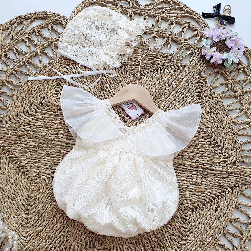 Body váy thiết kế cho bé sơ sinh TẶNG KÈM MŨ cho bé 3-13kg-Su Shop