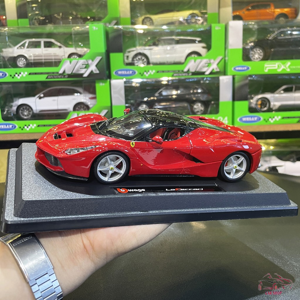 Xe mô hình siêu xe Ferrari LaFerrari tỉ lệ 1:24 hãng Burago màu đỏ