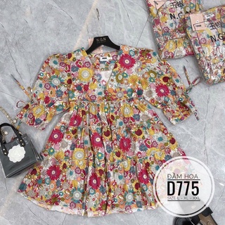 60-90kg Bigsize ĐẦM HOA D775