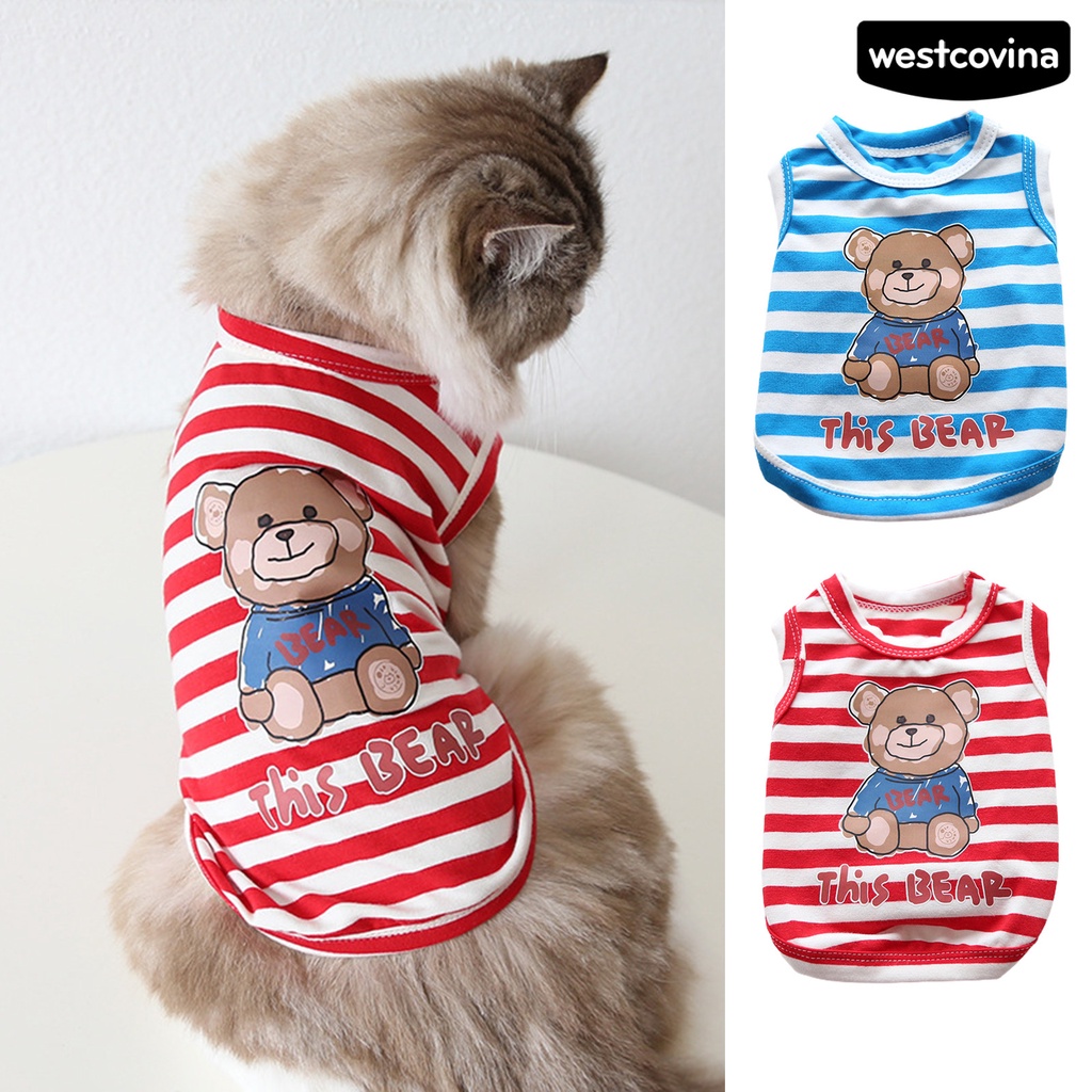 [Mới]♞Áo Thun Không Tay Nhiều Màu Cho Thú Cưng