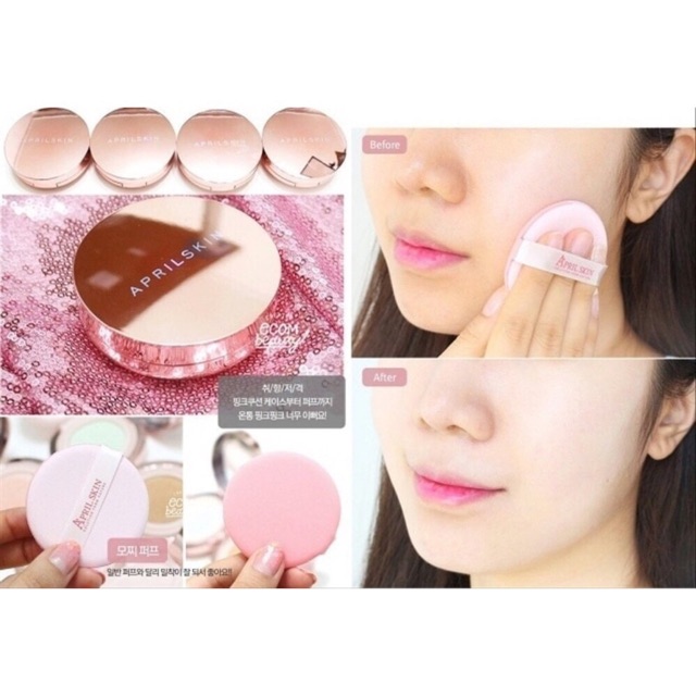 Phấn nước thần thánh April skin hồng