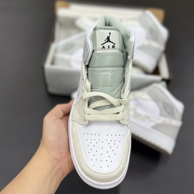 (ẢNH THẬT 1.1) Jordan Camo High cổ cao bản da nhăn