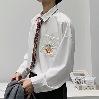 Áo sơ mi tay dài kiểu dáng thời trang phong cách Hàn Quốc cho cặp đôi unisex Hàn Quốc simple áo nu
