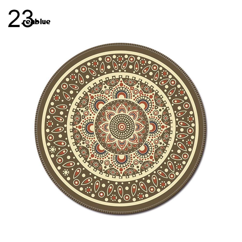 Miếng Lót Chuột Chống Trượt Hình Tròn 3d Phong Cách Bohemian