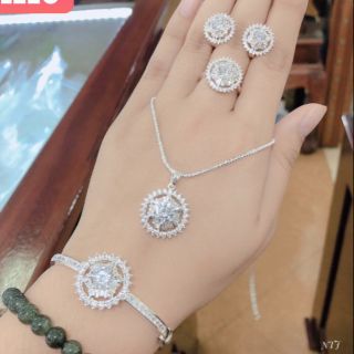 Bộ trang sức  nữ bạc ý cao cấp