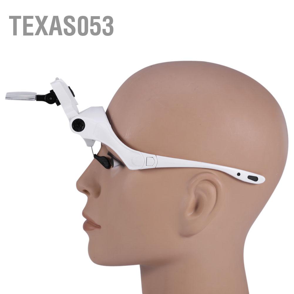 [Hàng mới về] Kính lúp gắn đầu Có đèn LED với 5 ống kính tiện dụng cho mở rộng lông mi【Utah054】