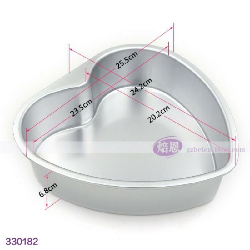 Khuôn Nhôm Hình trái Tim nhập khẩu đay' liền, rời Có 4 Size 16cm/18cm/20cm/24cm