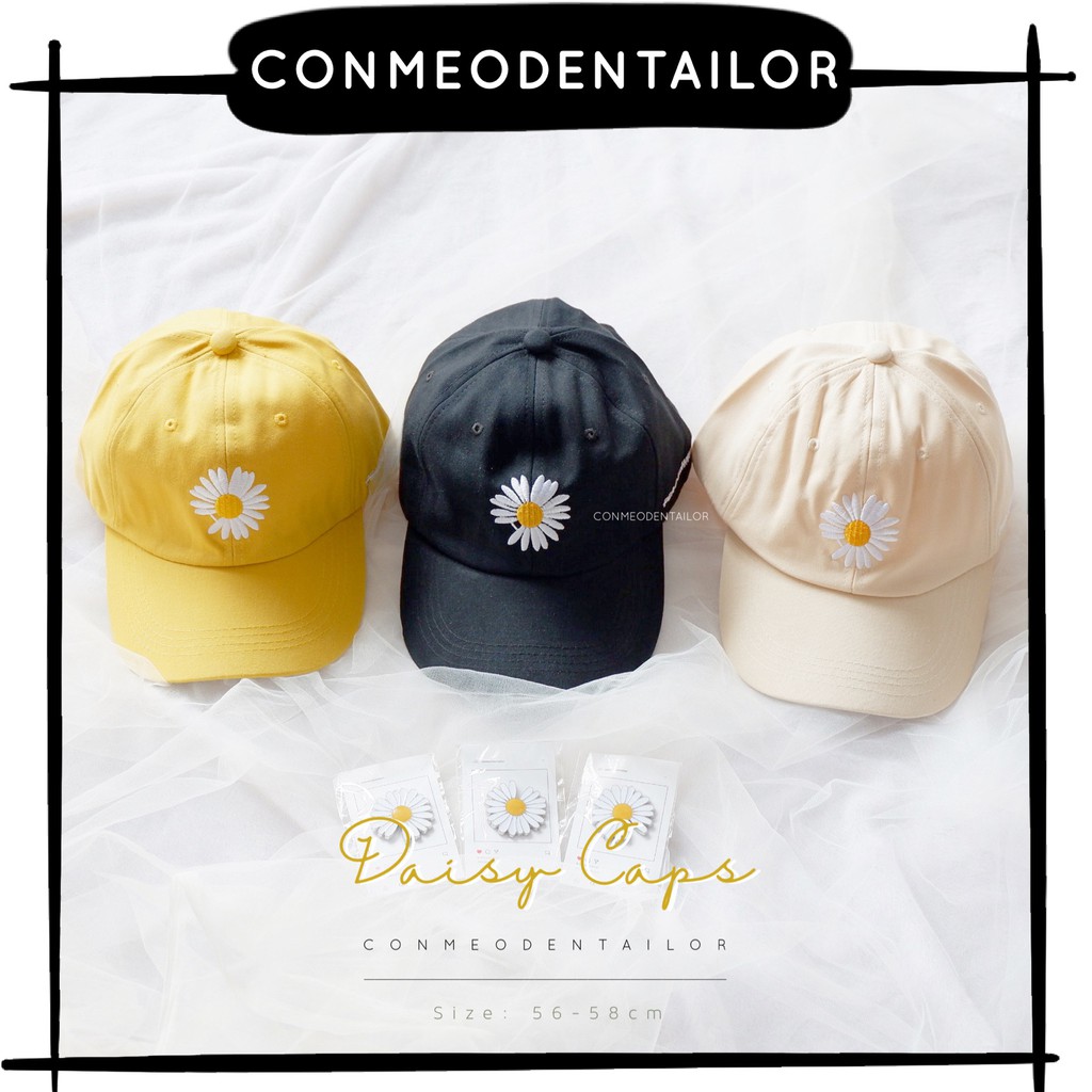 CONMEODENTAILOR Nón kết hình hoa cúc