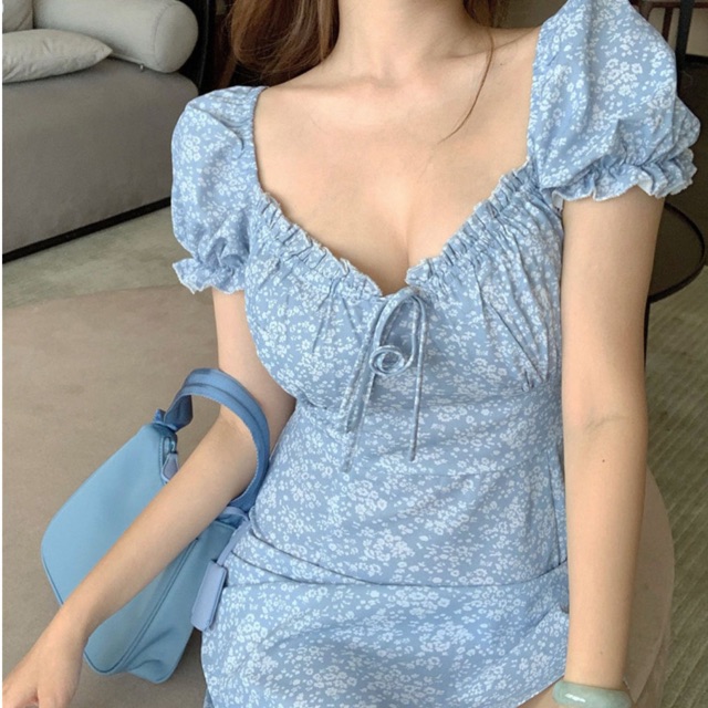 Váy hoa nhí tay bồng (ảnh thật ở cuối)