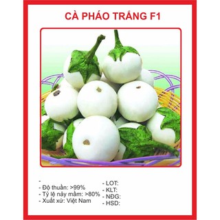 [HẠT GIỐNG GREEN] Hạt giống Cà Pháo Trắng 1gram