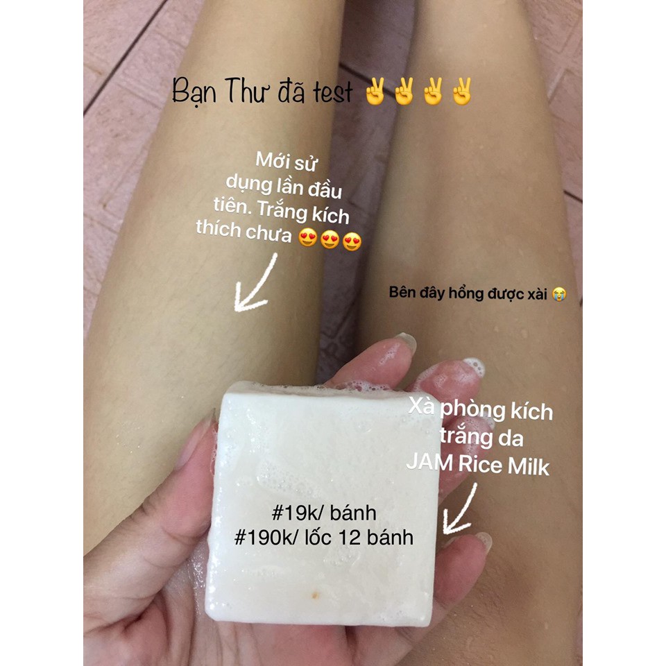 (Có bill) Xà phòng cám gạo Jam Rice Milk Soap Thái Lan