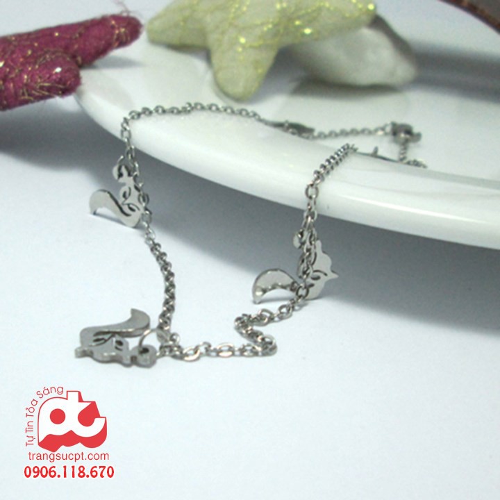 Lắc tay nữ inox không đen giá rẻ HCM - PT_LTN_164