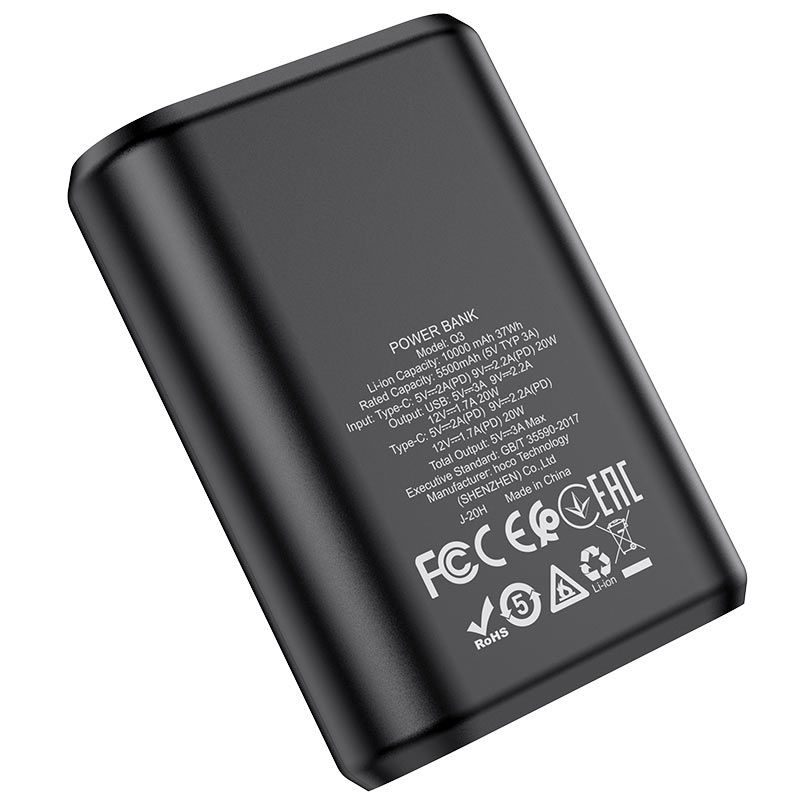 Sạc dự phòng Hoco Q3 10000mAh sạc nhanh 18W 20W công nghệ PD QC3.0 nhỏ gọn hàng chính hãng bảo hành 12 tháng