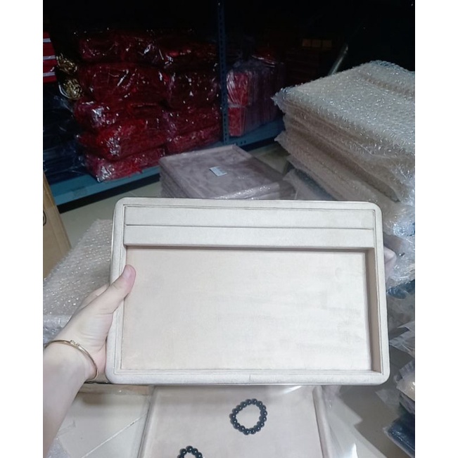 Khay Đựng Trang Sức Viền Bo Mạ Vàng Cao Cấp Hàng Loại 1 Chính Hãng