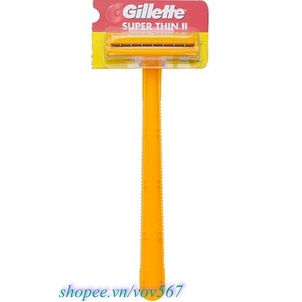 Dao cạo râu tiện lợi 2 lưỡi Gillette Super Thin II vov567 100% Là Hàng thumbnail