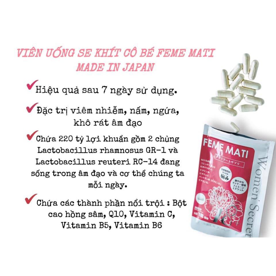 VIÊN MEN PHỤ KHOA FEME MATI 30 VIÊN NHẬT BẢN