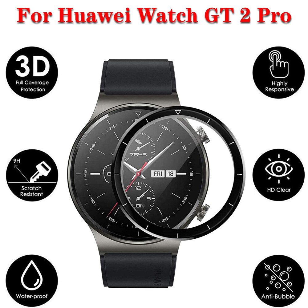 Phim Dán Bảo Vệ Màn Hình Cong 3D Cho Đồng Hồ Huawei Watch GT 3 46mm 42mm GT 2 Pro GT2 GT2e