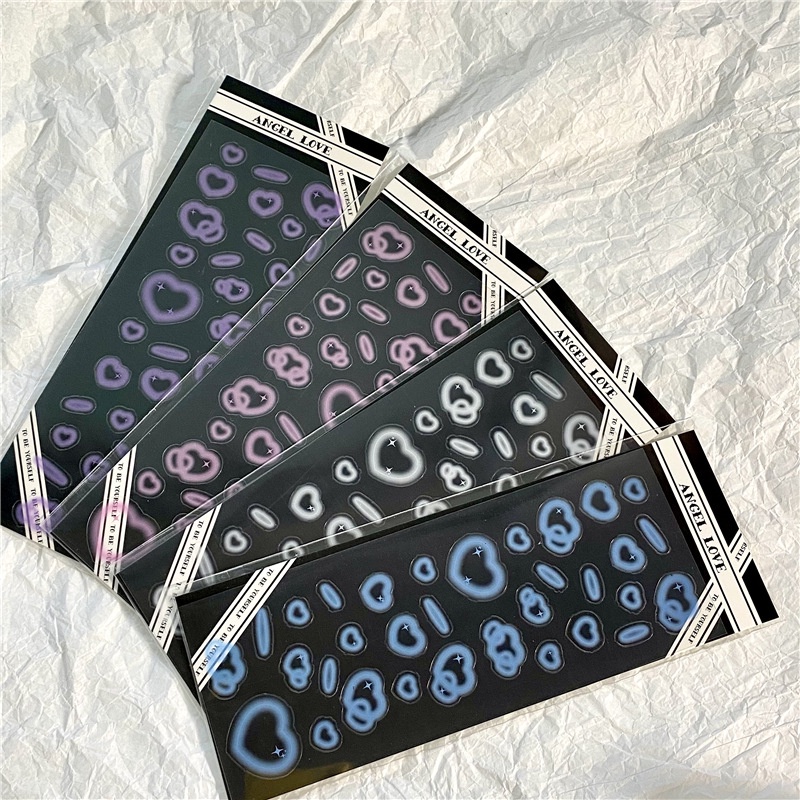 Miếng dán trong suốt hình trái tim dễ thương trang trí tiện dụng