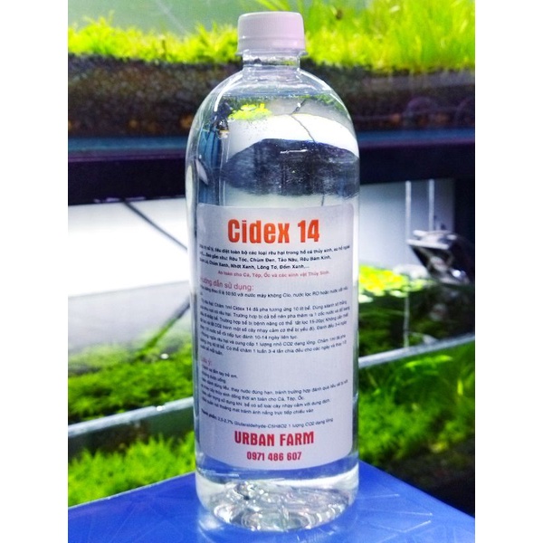 Cidex 14 Nguyên chất 500ml - Dung dịch Phòng và Trị rêu hại cho bể Thuỷ Sinh