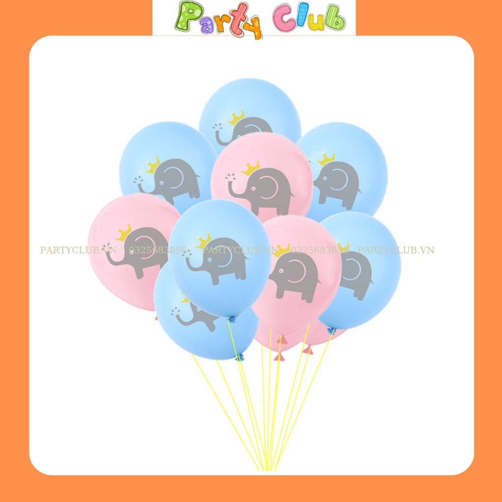 Set bong bóng bay trang trí sinh nhật cho bé mẫu con voi