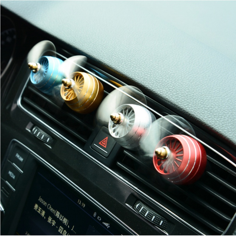 1 miếng Phụ kiện kẹp lan toả nước hoa có quạt và đèn led dành cho xe hơi Quạt Sáp Thơm Kẹp Của Gió Điều Hòa Xe Hơi Có Đèn Led