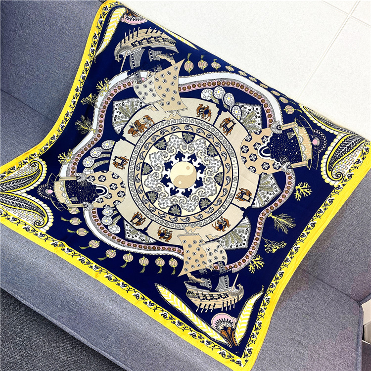 Khăn Choàng Vuông 90x90cm Thời Trang Hàn Quốc Cho Nữ