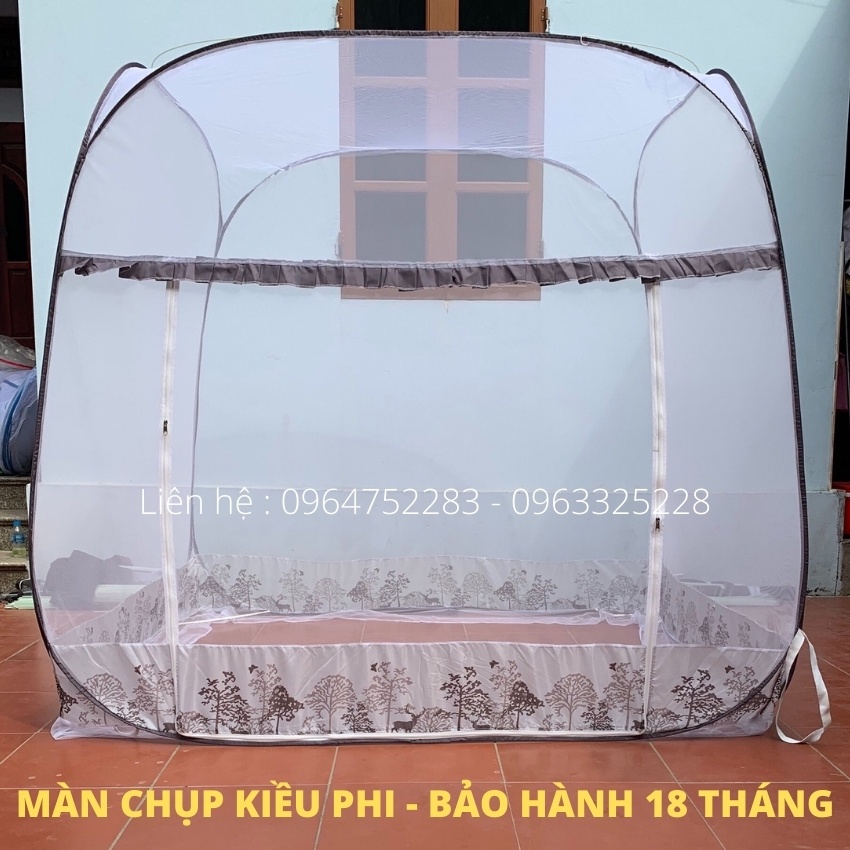 Màn chụp tự bung Kiều Phi - mùng chụp tự bung đỉnh vuông gấp gọn tiện dụng chống muỗi tuyệt đối