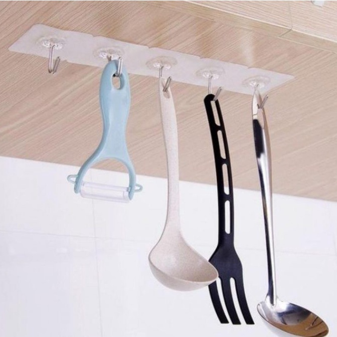 Móc Dán Tường Siêu Dính Oenon Trong Suốt Chịu Lực Tốt Treo Tường Chắc Chắn 6x6 cm OENEN
