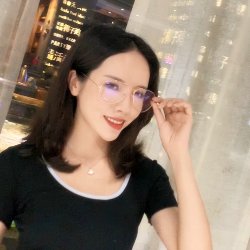 Mắt kính phi công gọng kim loại hỗ trợ chống ánh sáng xanh hiệu quả thời trang cho nam nữ