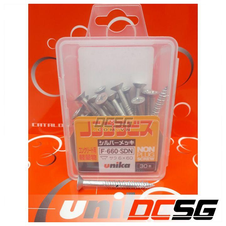 Ốc vít bắt tường, bê tông đầu bằng Unika mã F | DCSG