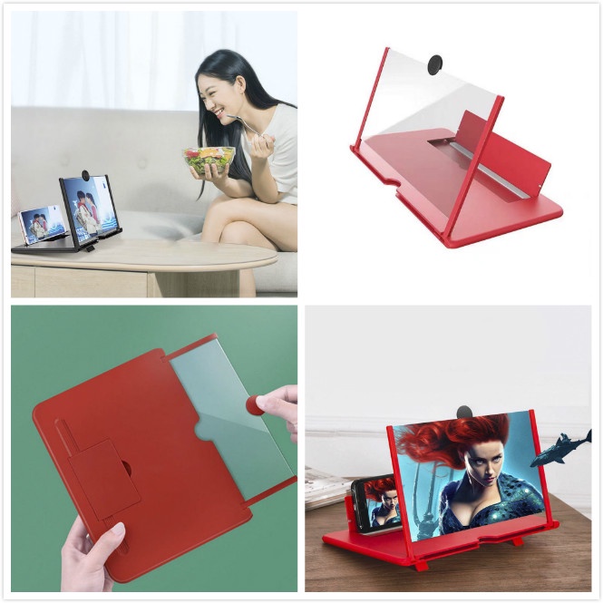 Giá Đỡ Điện Thoại Có Màn Hình Cong 3D Phóng Đại 10/12/14 Inch Thông Dụng