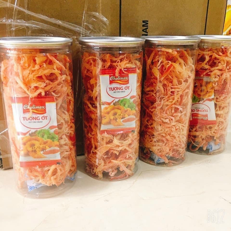 [Ăn Vặt] Khô Mực Hấp Nước Dừa Xé Cay Loại Ngon - 250gram