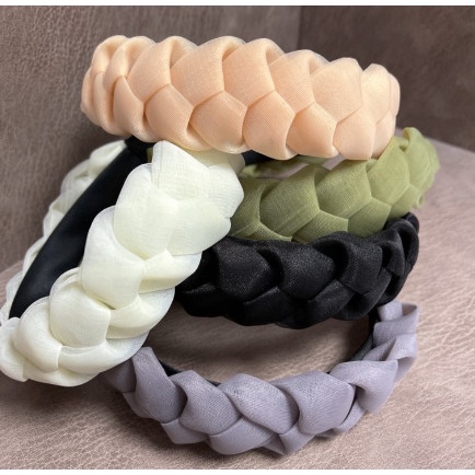 Băng Đô Cài Tóc Bản Rộng Bện Dây Kiểu Hàn Quốc-CAÌ TÓC