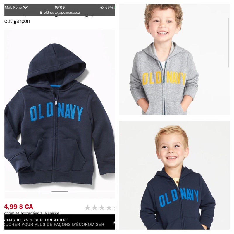 Áo khoác old navy xuất xịn bé trai [CHÍNH HÃNG]