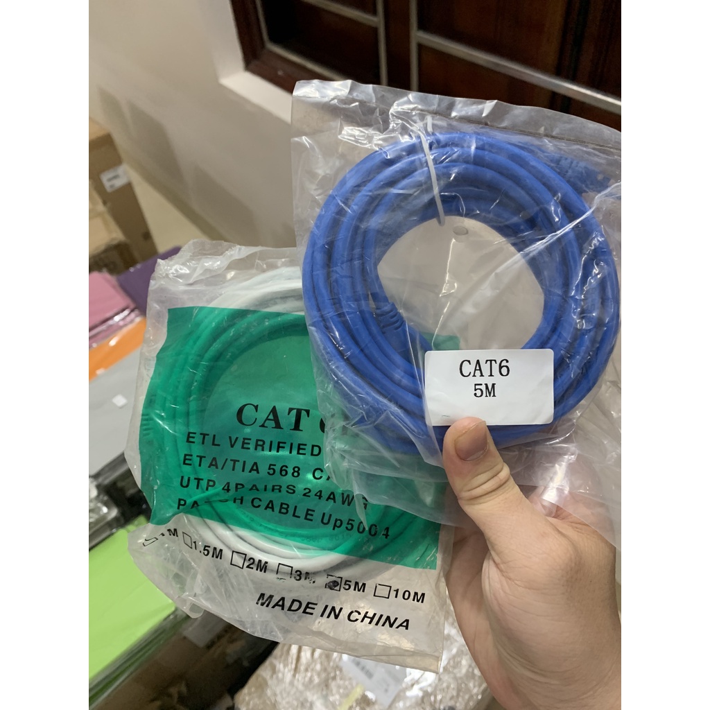 Dây mạng CAT 6 6E bấm sẵn dài 3m 5m 10m 15m 20m 25m 30m 35m - Dây cáp mạng lan internet xịn tốc độ cao , ngoài trời