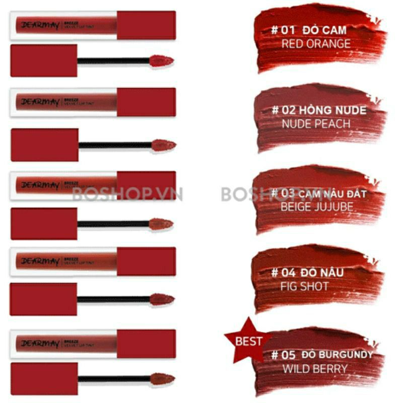 Son Kem Lì Dearmay Breeze Velvet Lip Tint