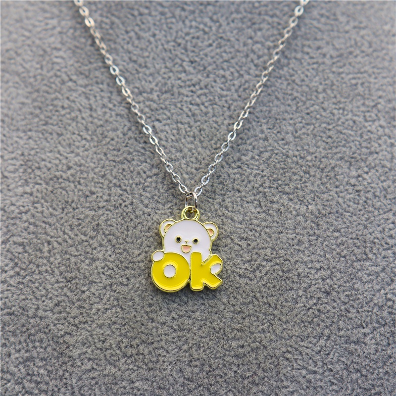 Vòng cổ Mặt Hình Gấu Kuromi Bằng Thép Không Gỉ Dễ Thương Dành Cho Nữ