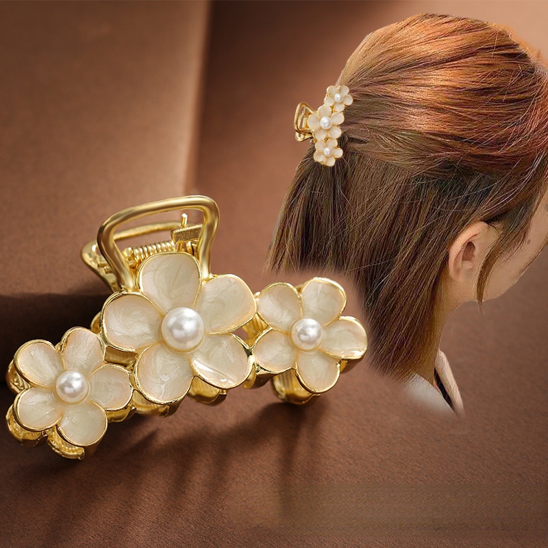 Kẹp Tóc Hình Hoa Bằng Hợp Kim