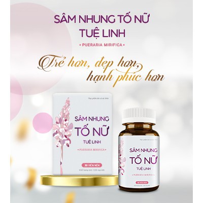 Sâm Nhung Tố Nữ Tuệ Linh - hỗ trợ tăng cường sinh lý nữ, giúp đẹp da, làm chậm lão hóa (30 viên)