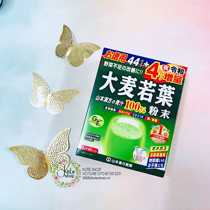 [HSD - 05/2022] Bột mầm lúa mạch non bổ sung dưỡng chất Kanpou Yamamoto Barley Grass Powder