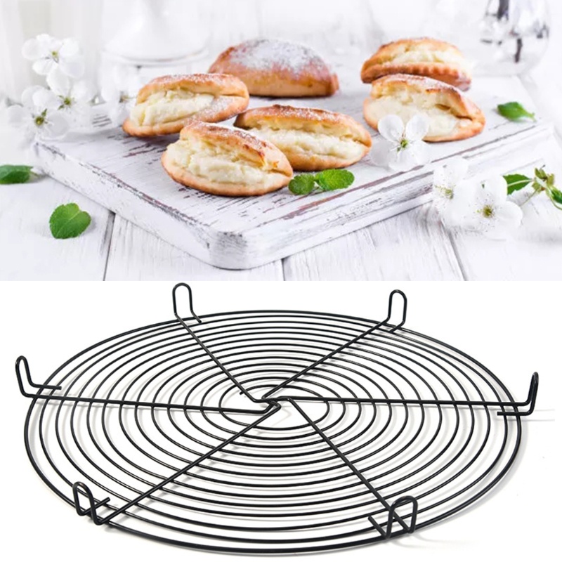 Vỉ Lưới Làm Mát Bánh Hình Tròn Bằng Thép Không Gỉ Chống Dính Cho Nhà Bếp