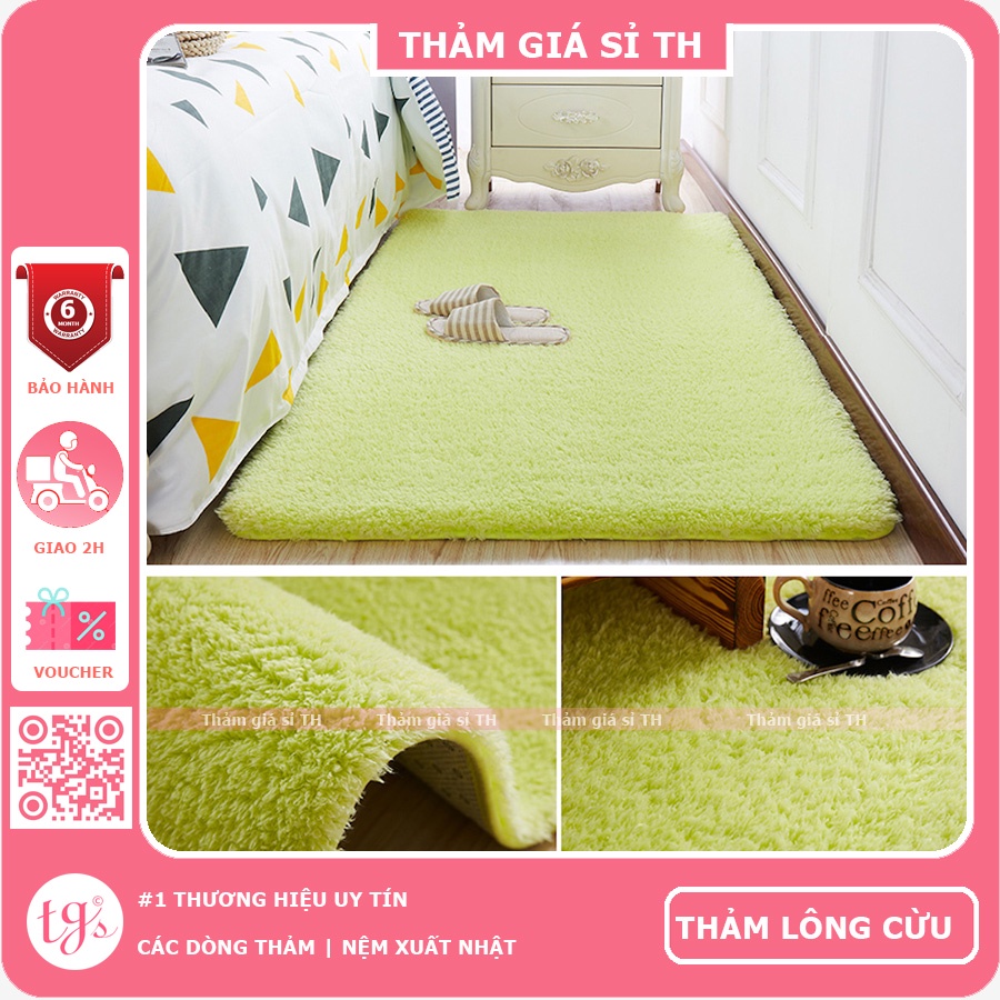 Thảm trải sàn phòng ngủ, phòng khách trang trí lót sofa lông cừu- thảm cho bé