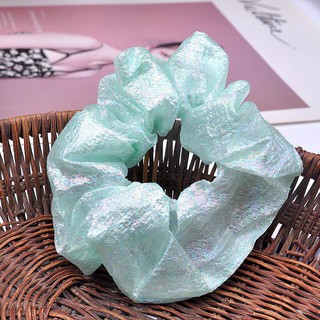 Cột tóc Srunchies nhũ bạc,chun buộc tóc cute