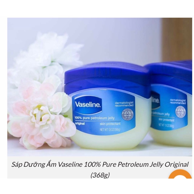 Sáp dưỡng ẩm Vaseline 100% Pure Petroleum Jelly Original (368g)